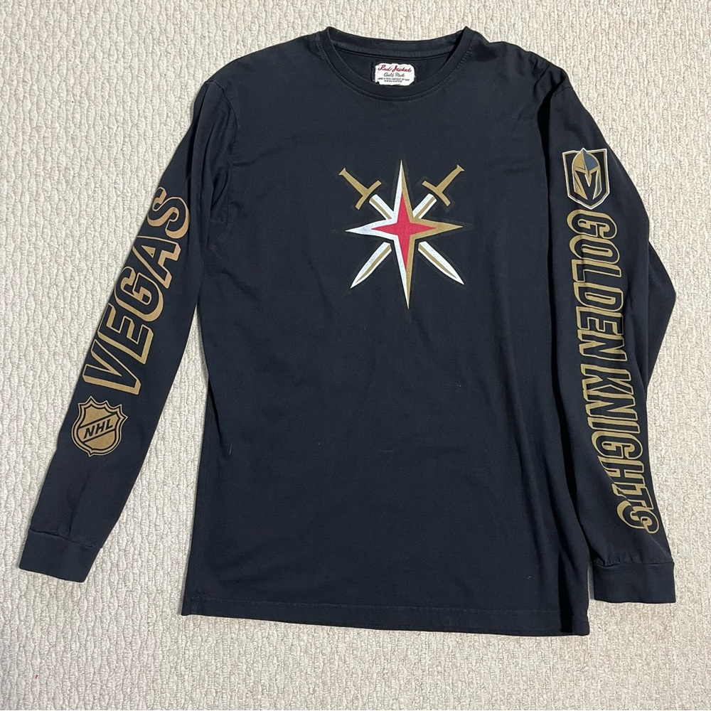 Red Jacket Vegas Golden Knights Hockey NHL Long Sleeve T-Shirt Men's XL